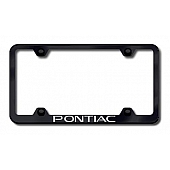 Automotive Gold License Plate Frame - Black Stainless Steel - LFWPONEB