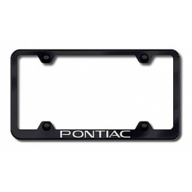 Automotive Gold License Plate Frame - Black Stainless Steel - LFWPONEB