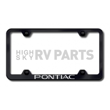 Automotive Gold License Plate Frame - Black Stainless Steel - LFWPONEB