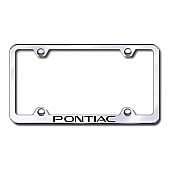 Automotive Gold License Plate Frame - Silver Stainless Steel - LFWPONEC