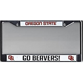POWERDECAL License Plate Frame - Oregon State Go Beavers Name And Logo Zinc - FCIN510303
