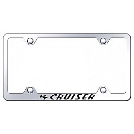 Automotive Gold License Plate Frame - Silver Stainless Steel - LFWPTCEC