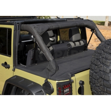Rugged Ridge Duster Deck Cover - Covers Rear Cargo Area Vinyl Black - 1355004-1