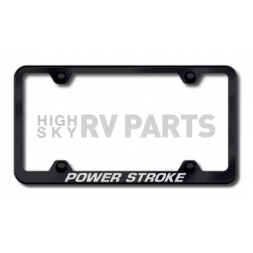 Automotive Gold License Plate Frame - Black Stainless Steel - LFWPWREB