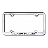 Automotive Gold License Plate Frame - Silver Stainless Steel - LFWPWREC