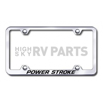 Automotive Gold License Plate Frame - Silver Stainless Steel - LFWPWREC