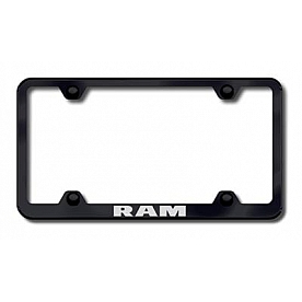 Automotive Gold License Plate Frame - Black Stainless Steel - LFWRAMEB