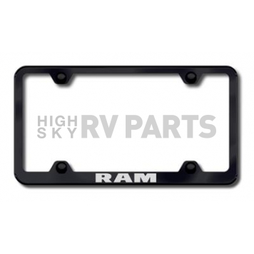 Automotive Gold License Plate Frame - Black Stainless Steel - LFWRAMEB
