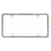 Cruiser License Plate Frame - Chrome Plated Silver/ Clear - 18250