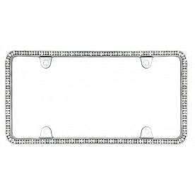 Cruiser License Plate Frame - Chrome Plated Silver/ Clear - 18250