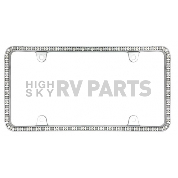 Cruiser License Plate Frame - Chrome Plated Silver/ Clear - 18250