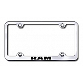 Automotive Gold License Plate Frame - Silver Stainless Steel - LFWRAMEC