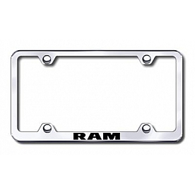 Automotive Gold License Plate Frame - Silver Stainless Steel - LFWRAMEC