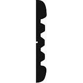 Cowles Products Side Molding - Black And Silver PVC Plastic Chrome Plated - T4704