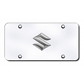 Automotive Gold License Plate - Suzuki Logo Stainless Steel - SUZCC