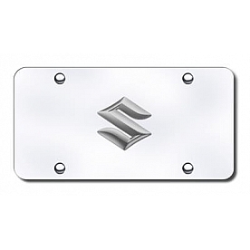 Automotive Gold License Plate - Suzuki Logo Stainless Steel - SUZCC