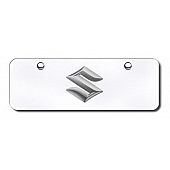 Automotive Gold License Plate - Suzuki Logo Stainless Steel - SUZCCM