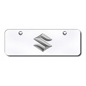 Automotive Gold License Plate - Suzuki Logo Stainless Steel - SUZCCM