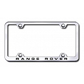 Automotive Gold License Plate Frame - Silver Stainless Steel - LFWRANEC