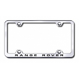 Automotive Gold License Plate Frame - Silver Stainless Steel - LFWRANEC