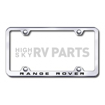 Automotive Gold License Plate Frame - Silver Stainless Steel - LFWRANEC