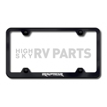 Automotive Gold License Plate Frame - Black Stainless Steel - LFWRAPEB