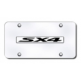 Automotive Gold License Plate - SX4 Stainless Steel - SX4NCC