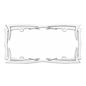 Cruiser License Plate Frame - Blades Die Cast Zinc - 22013