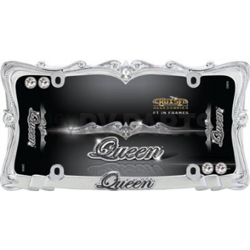 Cruiser License Plate Frame - Queen Die Cast Zinc - 22630