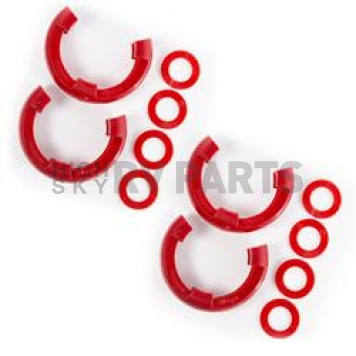 Rugged Ridge D-Ring Isolator - 3/4 Inch Red Polyurethane Set Of 4 Isolators/ 8 Washers - 1123561
