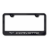 Automotive Gold License Plate Frame - Black Stainless Steel - LFCOV6EB