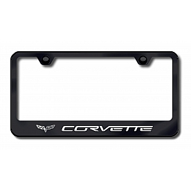 Automotive Gold License Plate Frame - Black Stainless Steel - LFCOV6EB