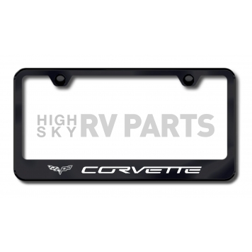 Automotive Gold License Plate Frame - Black Stainless Steel - LFCOV6EB