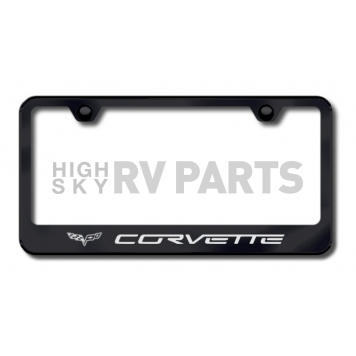 Automotive Gold License Plate Frame - Black Stainless Steel - LFCOV6EB-1