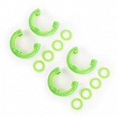Rugged Ridge D-Ring Isolator - 3/4 Inch Green Polyurethane Set Of 4 Isolators/ 8 Washers - 1123563