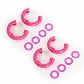 Rugged Ridge D-Ring Isolator - 3/4 Inch Pink Polyurethane Set Of 4 Isolators/ 8 Washers - 1123564