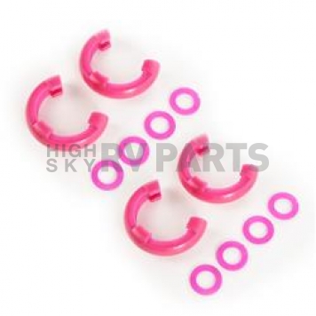 Rugged Ridge D-Ring Isolator - 3/4 Inch Pink Polyurethane Set Of 4 Isolators/ 8 Washers - 1123564