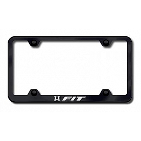 Automotive Gold License Plate Frame - Black Stainless Steel - LFWFITEB