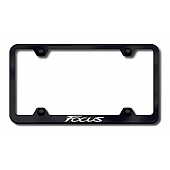 Automotive Gold License Plate Frame - Black Stainless Steel - LFWFOCEB