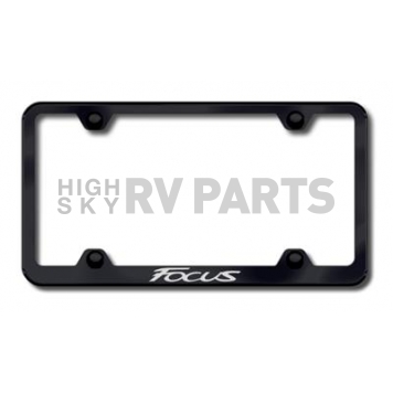 Automotive Gold License Plate Frame - Black Stainless Steel - LFWFOCEB