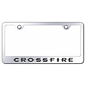 Automotive Gold License Plate Frame - Silver Stainless Steel - LFCROEC