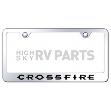 Automotive Gold License Plate Frame - Silver Stainless Steel - LFCROEC