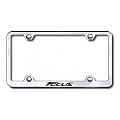 Automotive Gold License Plate Frame - Silver Stainless Steel - LFWFOCEC
