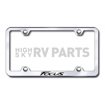 Automotive Gold License Plate Frame - Silver Stainless Steel - LFWFOCEC