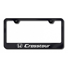 Automotive Gold License Plate Frame - Black Stainless Steel - LFCRTEB