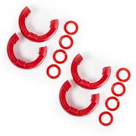 Rugged Ridge D-Ring Isolator - 7/8 Inch Red Polyurethane Set Of 4 Isolators/ 8 Washers - 1123571