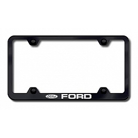 Automotive Gold License Plate Frame - Black Stainless Steel - LFWFOREB