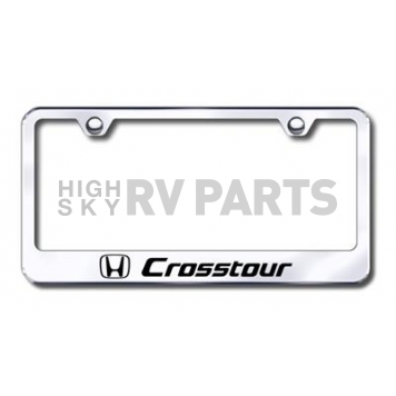 Automotive Gold License Plate Frame - Silver Stainless Steel - LFCRTEC