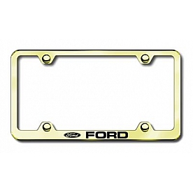 Automotive Gold License Plate Frame - Gold Stainless Steel - LFWFOREG