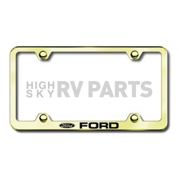 Automotive Gold License Plate Frame - Gold Stainless Steel - LFWFOREG